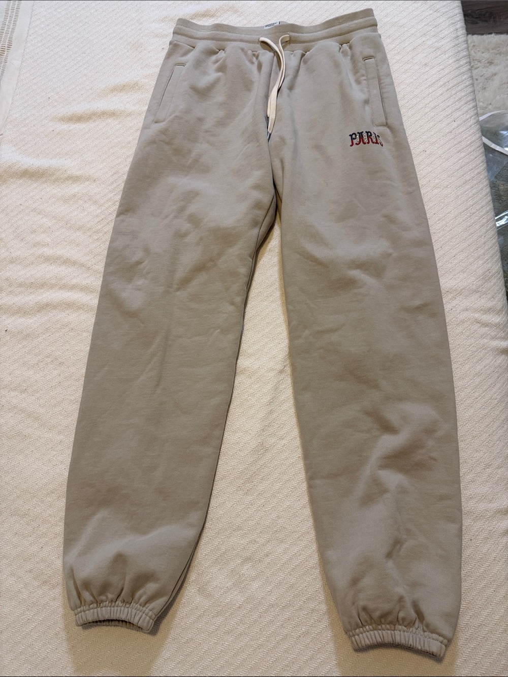 John Elliott Sandstone beige Drawstring Joggers